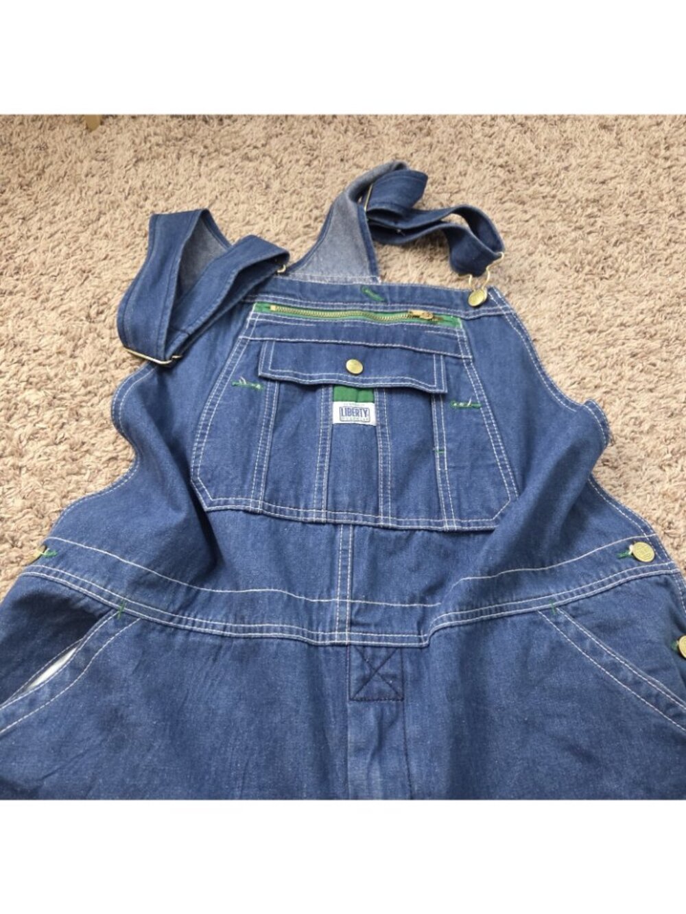 Liberty Overalls Men 40x30 Measures 42x30 Carpenter Bibs Workwear Farm - Picture 2 of 7